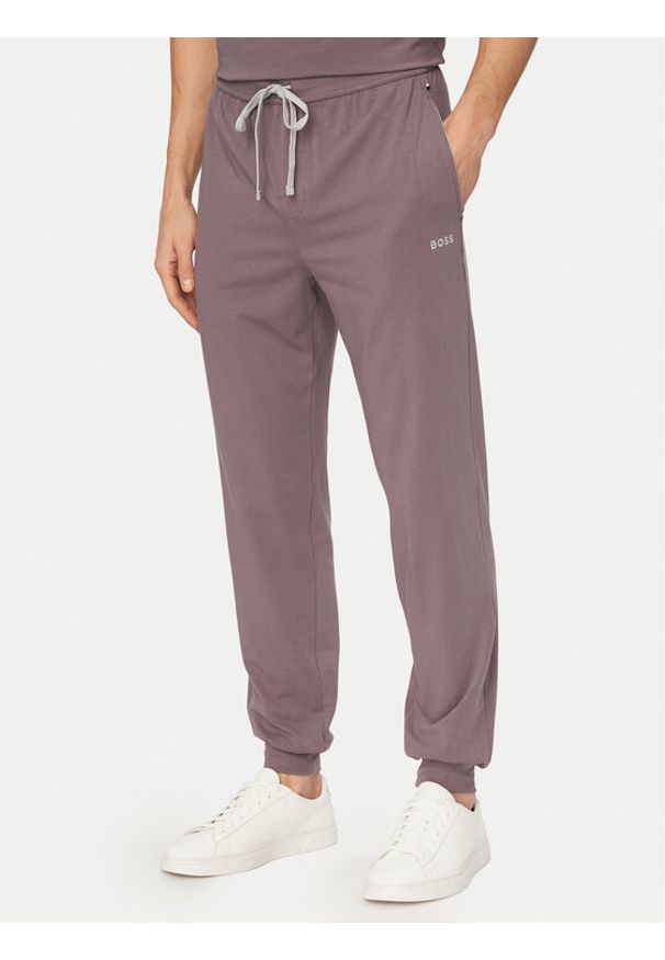 BOSS Spodnie dresowe Mix&Match 50515305 Fioletowy Regular Fit. Kolor: fioletowy. Materiał: bawełna