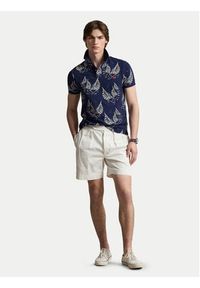 Polo Ralph Lauren Polo 710B18828001 Granatowy Custom Slim Fit. Typ kołnierza: polo. Kolor: niebieski. Materiał: bawełna #4