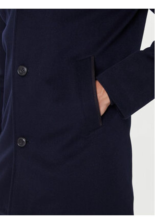 PAUL & SHARK - Paul&Shark Płaszcz wełniany 15312418 Granatowy Regular Fit. Kolor: niebieski. Materiał: kaszmir