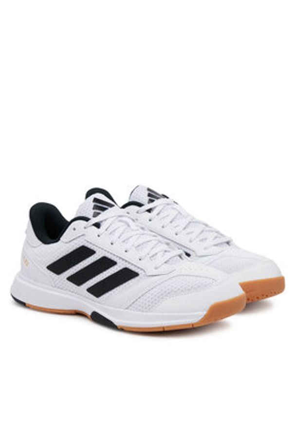 Adidas - adidas Buty halowe Ligra 8 JI1505 Biały. Kolor: biały. Materiał: materiał