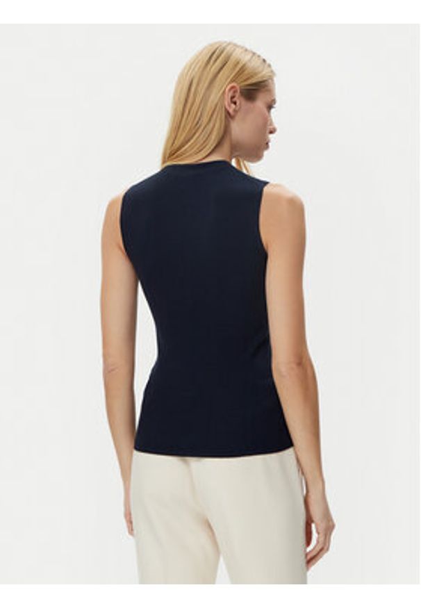 BOSS Bluzka Feskies 50473237 Granatowy Slim Fit. Kolor: niebieski. Materiał: wiskoza