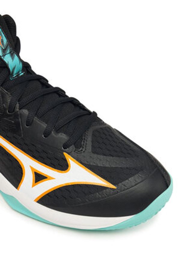 Mizuno Buty halowe Thunder Blade Z Mid V1GA2375 Czarny. Kolor: czarny. Materiał: skóra