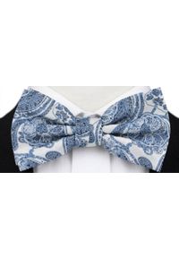 Mucha Męska z Poszetką - Chattier - Odcienie Błękitu, Wzór Orientalny. Kolor: niebieski. Styl: elegancki, sportowy #2