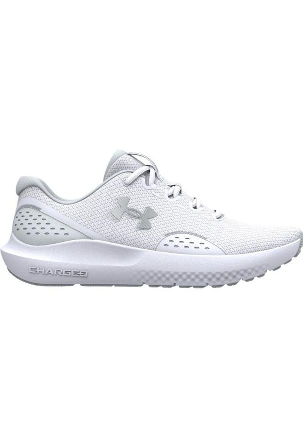 Buty do biegania damskie Under Armour Charged Surge 4distant. Kolor: szary, biały. Materiał: syntetyk. Sport: bieganie