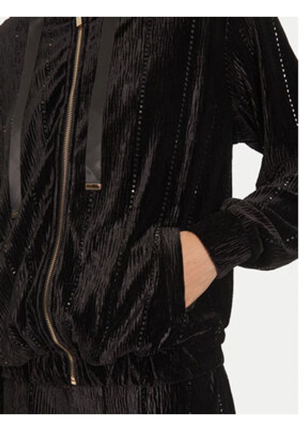 Fracomina Bluza FR24WT9006J461R9 Czarny Regular Fit. Kolor: czarny. Materiał: syntetyk
