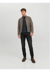 Jack & Jones Kurtka z imitacji skóry Rocky 12147218 Szary Regular Fit. Kolor: szary. Materiał: skóra #7