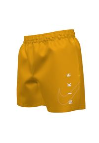 Szorty kąpielowe dziecięce Nike Split Logo 4" Volley. Kolor: pomarańczowy. Długość: krótkie. Sezon: lato