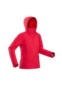 WEDZE - Kurtka narciarska damska Wedze 500. Kolor: czerwony. Materiał: tkanina, puch, skóra, materiał. Sport: narciarstwo #1