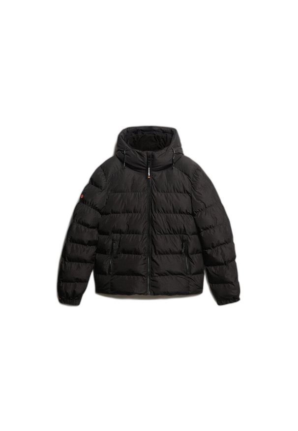 Kurtka puchowa Superdry Sports. Okazja: na co dzień. Kolor: czarny. Materiał: puch. Styl: casual, sportowy