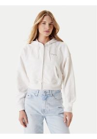 Tommy Jeans Bluza Linear DW0DW21163 Écru Boxy Fit. Materiał: bawełna