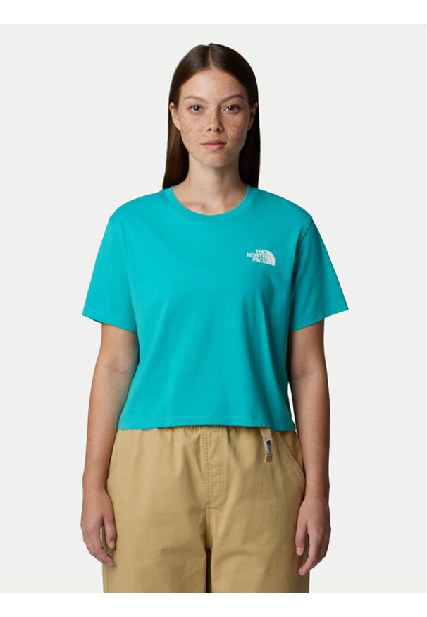 The North Face T-Shirt Simple Dome NF0A87U4 Niebieski Loose Fit. Kolor: niebieski. Materiał: bawełna
