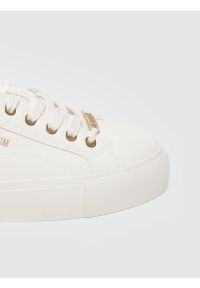 Big-Star - Sneakersy damskie ze skóry ekologicznej białe NN274A851 101. Nosek buta: okrągły. Zapięcie: sznurówki. Kolor: biały. Materiał: skóra ekologiczna #4