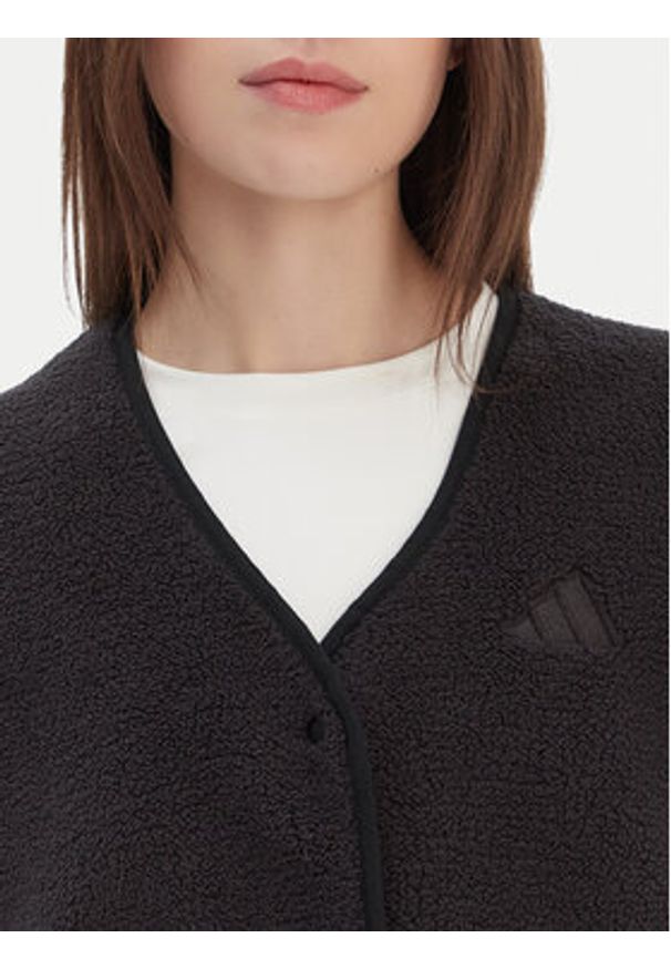 Adidas - adidas Kardigan Future Icons 3-Stripes KB5233 Czarny Loose Fit. Kolor: czarny. Materiał: syntetyk