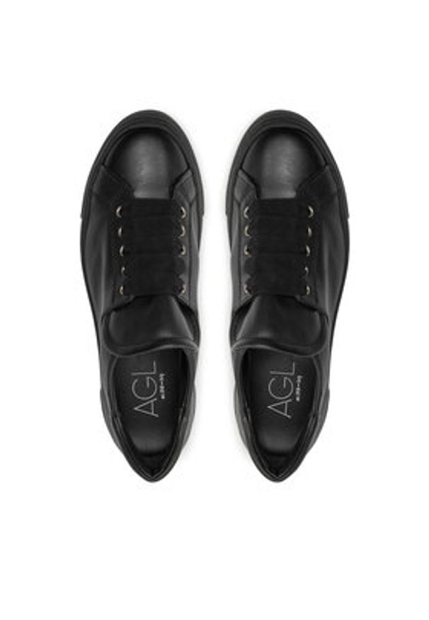 AGL Sneakersy Edda D925278PGKV0191013 Czarny. Kolor: czarny. Materiał: skóra