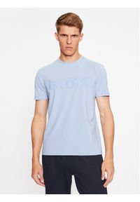 BOSS - Boss T-Shirt Tee 4 50501235 Błękitny Regular Fit. Kolor: niebieski. Materiał: bawełna
