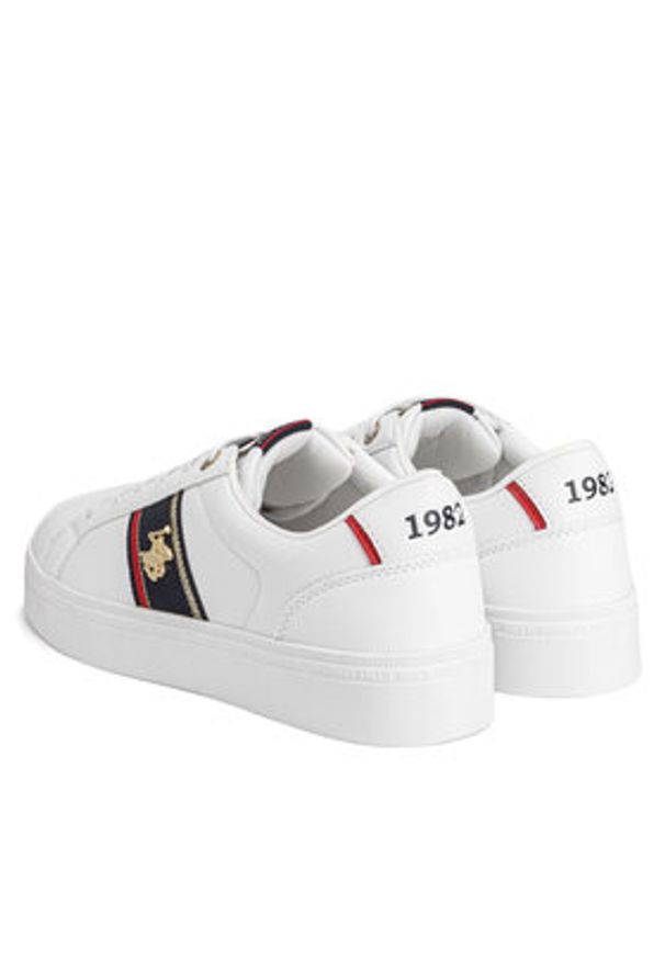 Beverly Hills Polo Club Sneakersy V12-722 Biały. Kolor: biały. Materiał: skóra