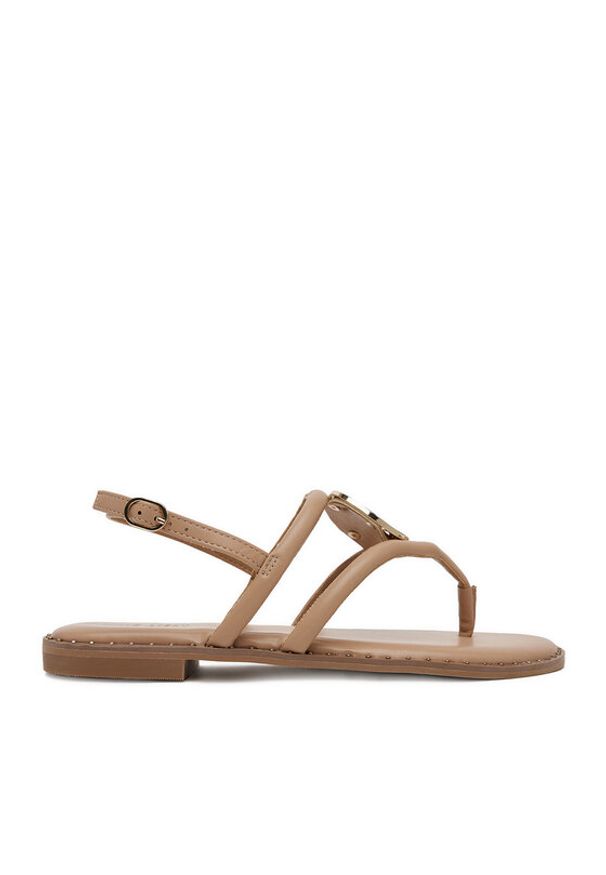 Nine West Sandały 123AL1754 Beżowy. Kolor: beżowy. Materiał: skóra