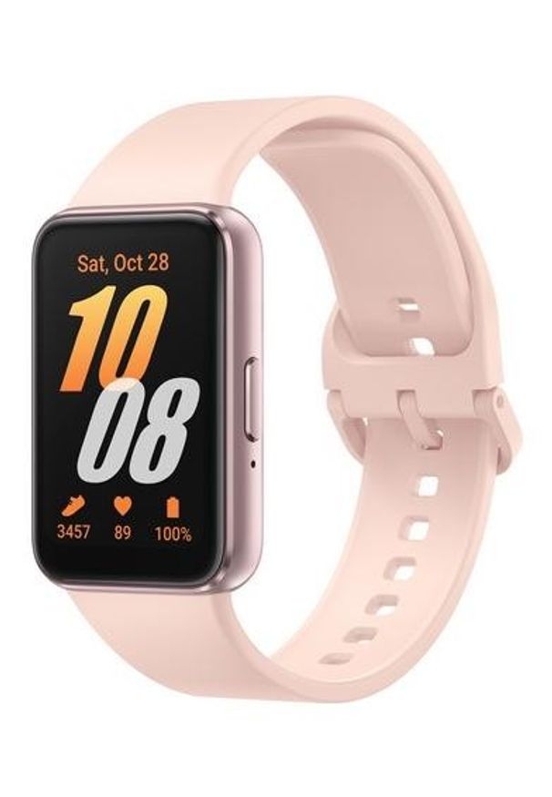 SAMSUNG - Smartwatch Samsung Galaxy Fit3 różowo-złoty (R390). Rodzaj zegarka: smartwatch. Kolor: różowy, wielokolorowy, złoty. Styl: klasyczny, casual, elegancki