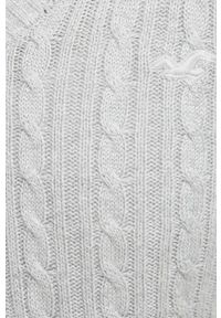 Hollister Co. sweter damski kolor szary lekki. Kolor: szary. Materiał: dzianina. Wzór: gładki #4