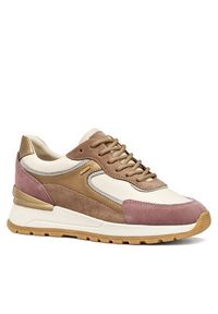 Geox Sneakersy D Desya B Abx D563LB 8522 C1SD6 Kremowy. Kolor: kremowy. Materiał: skóra, zamsz #4