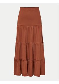 only - ONLY Spódnica trapezowa May 15226994 Brązowy Regular Fit. Kolor: brązowy. Materiał: bawełna #5