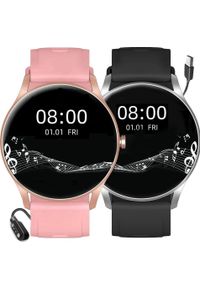 Smartwatch Gravity Zestaw dla par SMARTWATCH - GT2 pink/black - pełny dotyk. Rodzaj zegarka: smartwatch