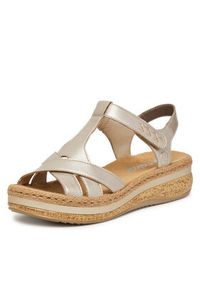 Rieker Sandały CEO-V0919-90 Złoty. Kolor: złoty. Materiał: skóra #3