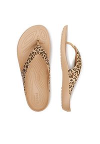 Crocs Japonki KADEE II LEOPARD FLIP W 206398-98R Beżowy. Kolor: beżowy #13