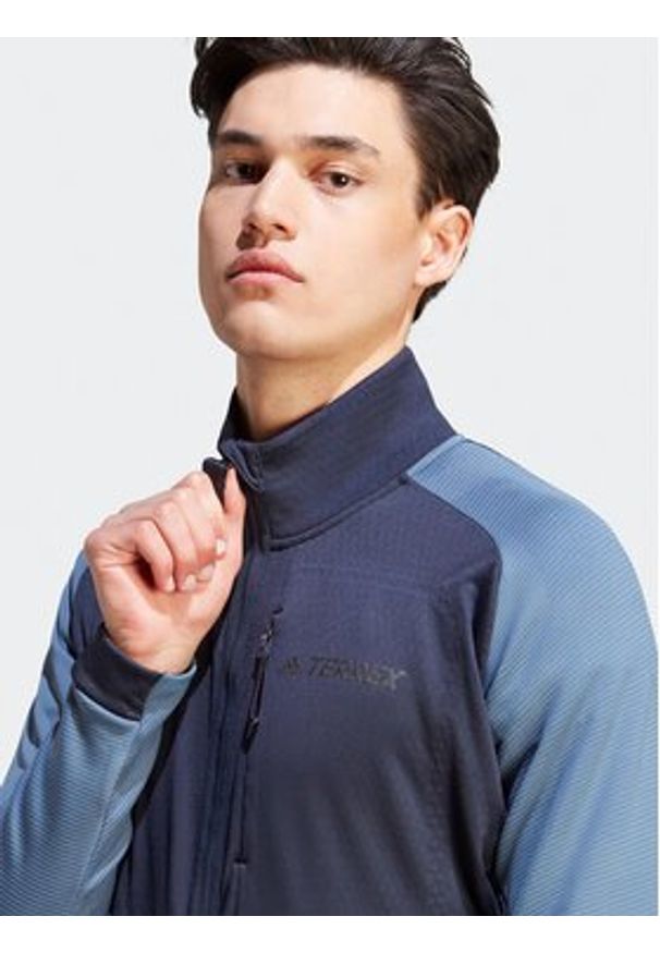 Adidas - adidas Polar Terrex Tech Flooce Hiking Fleece HH9227 Niebieski Regular Fit. Kolor: niebieski. Materiał: polar, syntetyk