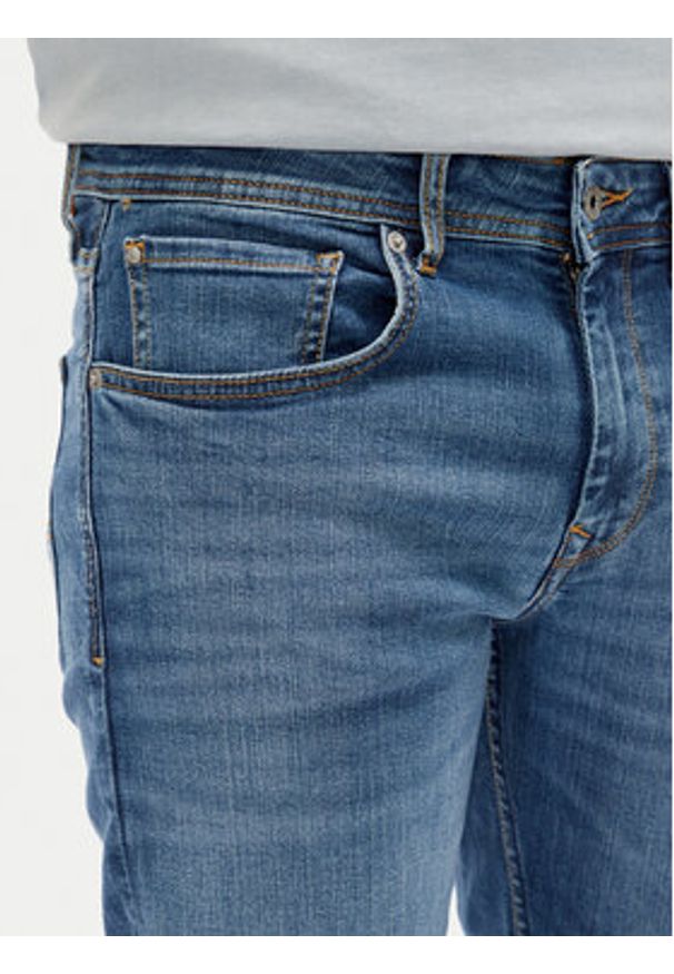 Pepe Jeans Szorty jeansowe Cash PM801081 Niebieski Straight Fit. Kolor: niebieski. Materiał: bawełna