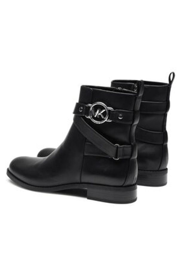 MICHAEL Michael Kors Botki Rory Flat Bootie 40F2ROFE8L Czarny. Kolor: czarny. Materiał: skóra