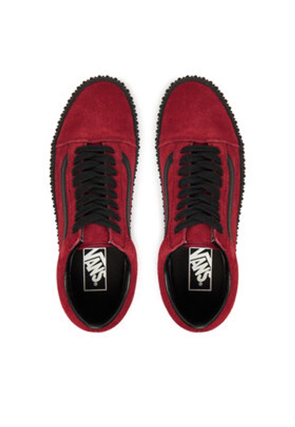 Vans Sneakersy Old Skool Creeper VN000DCEBRD1 Bordowy. Kolor: czerwony. Materiał: skóra, zamsz. Model: Vans Old Skool