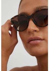 Michael Kors Okulary przeciwsłoneczne 0MK2139U damskie kolor brązowy. Kolor: brązowy #5