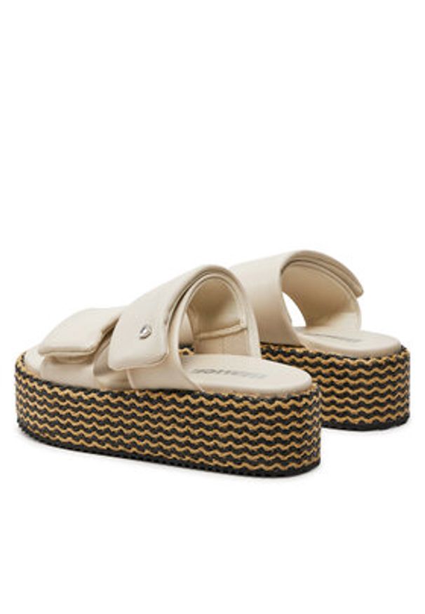 Blauer Espadryle S4OPAL02/RAF Écru. Materiał: skóra
