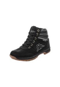 Buty do chodzenia dla dzieci Kappa Bright Mid. Wysokość cholewki: za kostkę. Zapięcie: sznurówki. Kolor: czarny. Materiał: materiał, syntetyk, tkanina. Szerokość cholewki: normalna. Sport: turystyka piesza