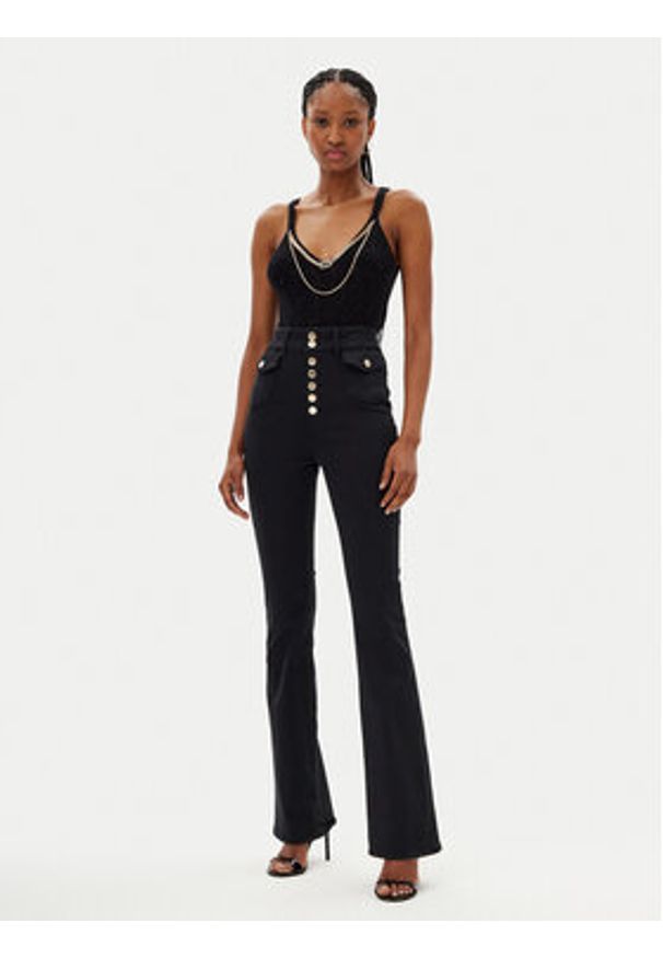 MET Top M10 238MG Czarny Regular Fit. Kolor: czarny. Materiał: wiskoza