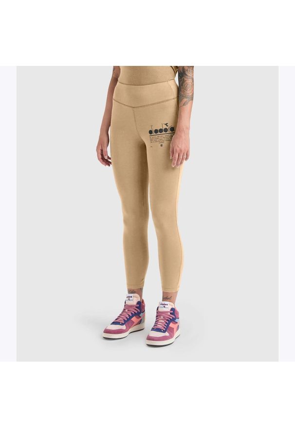 Diadora - Legginsy damskie DIADORA L. LEGGINGS MANIFESTO. Kolor: beżowy