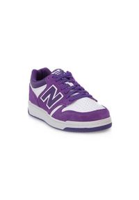 Buty do chodzenia męskie New Balance BB480LWD. Zapięcie: sznurówki. Kolor: fioletowy. Materiał: skóra. Szerokość cholewki: normalna. Sport: turystyka piesza