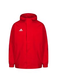 Kurtka piłkarska męska Adidas Entrada 22 All-Weather. Kolor: czerwony, wielokolorowy, biały. Sport: piłka nożna