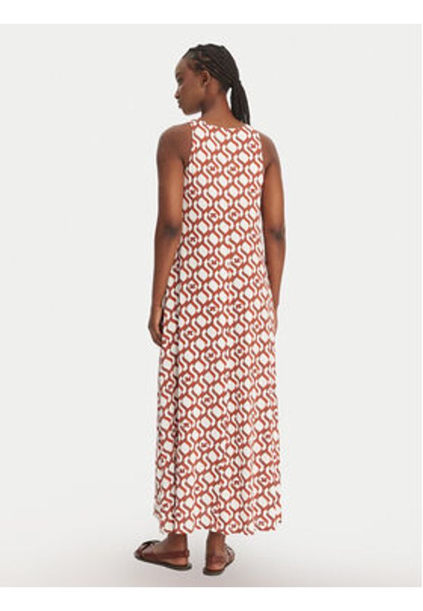 Max Mara Beachwear Sukienka letnia Paste 2616621069 Miedziany Regular Fit. Kolor: brązowy. Materiał: wiskoza. Sezon: lato