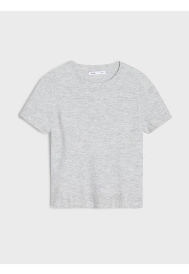 Sinsay - Bluzka swetrowa z domieszką wełny - szary. Kolor: szary. Materiał: wełna