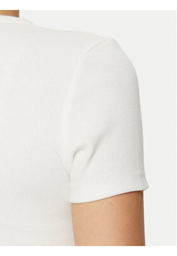 Tommy Jeans T-Shirt DW0DW20463 Biały Slim Fit. Kolor: biały. Materiał: bawełna
