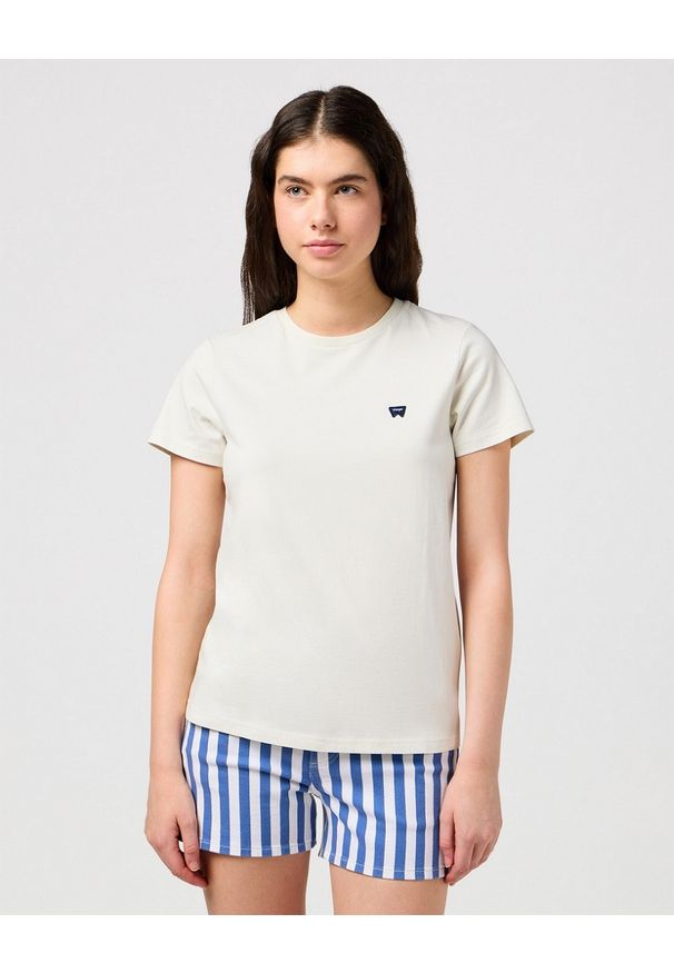 Wrangler - DAMSKA KOSZULKA WRANGLER REGULAR TEE VINTAGE WHITE 112350191. Styl: vintage