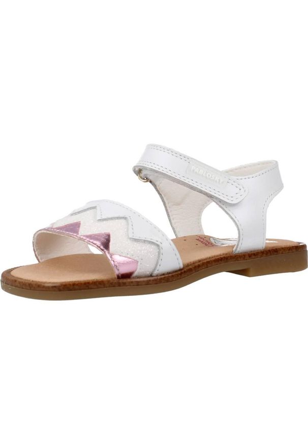 Sandały Pablosky Model 030008p Kolor Biały. Kolor: biały. Materiał: tkanina, skóra