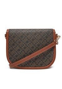 TOMMY HILFIGER - Tommy Hilfiger Torebka Th Monoplay Leather Saddle Bag AW0AW17414 Czarny. Kolor: czarny. Materiał: skórzane #5