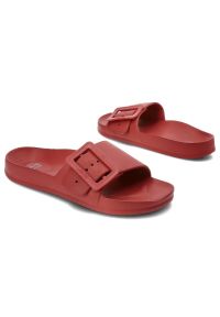 Big-Star - Czerwone Klapki Damskie Big Star Wodoodporne Buty. Okazja: do domu. Kolor: czerwony. Sezon: lato. Styl: elegancki #7