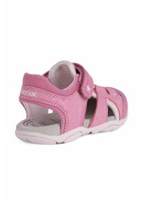 Geox Sandały dziecięce kolor różowy. Zapięcie: rzepy. Kolor: różowy. Materiał: skóra, guma #2
