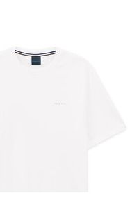 Bugatti T-Shirt 8350-95040 Biały Slim Fit. Kolor: biały. Materiał: bawełna #4