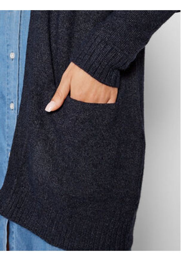 Vila Kardigan Ril 14044041 Granatowy Regular Fit. Kolor: niebieski. Materiał: wiskoza