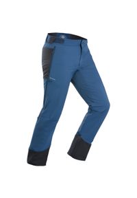 quechua - Spodnie turystyczne - SH520 x-Warm - stretch męskie. Kolor: niebieski, wielokolorowy, szary. Materiał: materiał, tkanina. Sezon: zima #1